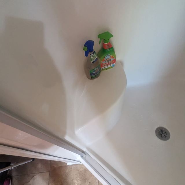 Freshly cleaned shower